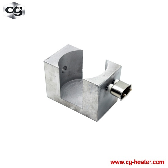 Aluminum block heater cast heating plate