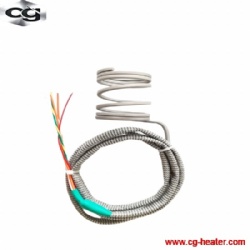 spring hot runner nozzle coil heater for injection molding